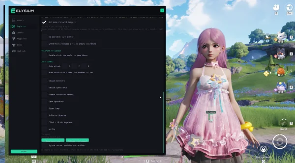 Aniimo exploits cheat menu - vacuum and freeze