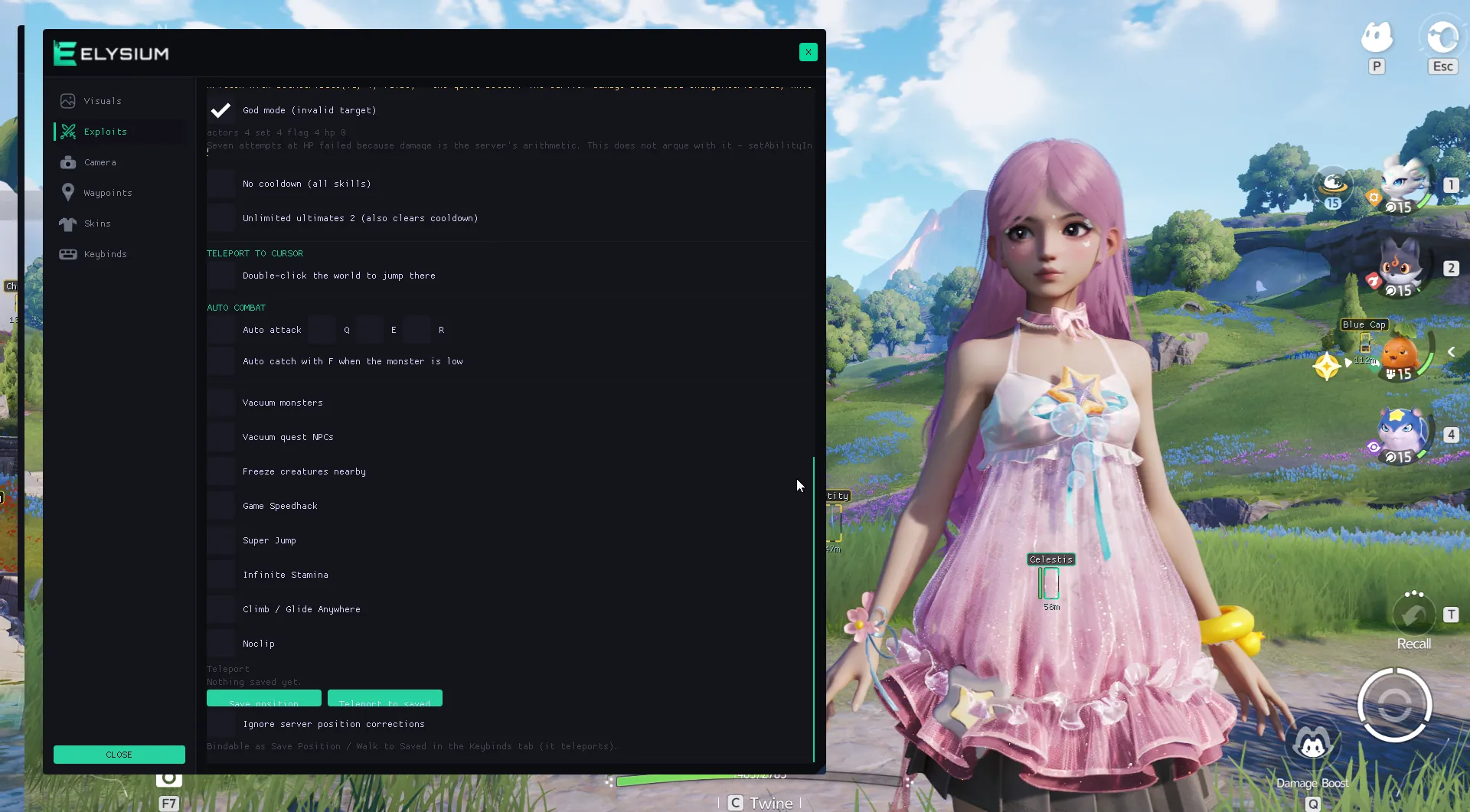 Aniimo exploits cheat menu – vacuum and freeze